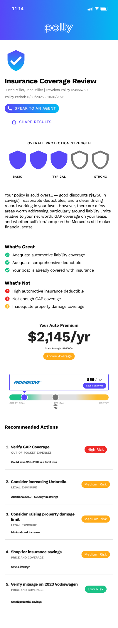 Polly Insurance Coverage Review